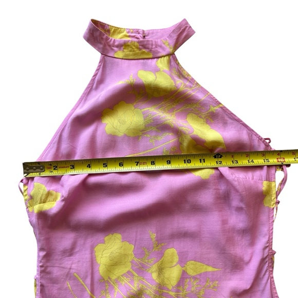 Miss‎ Selfridge Pink Dress with Yellow Floral Accents - Picture 10 of 10